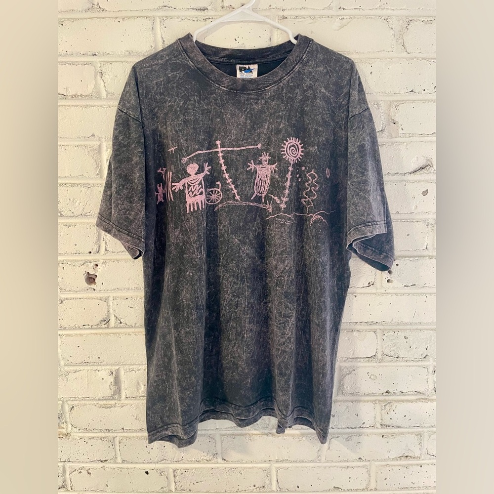 Vintage Stone Aged Acid Wash T-Shirt Size XL